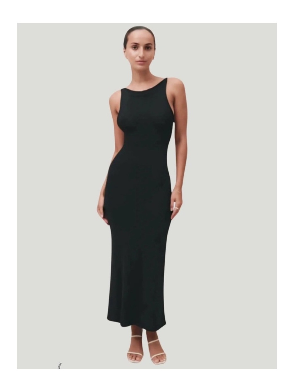 ALOHAS Delicate Strap Knit Dress Black Size S